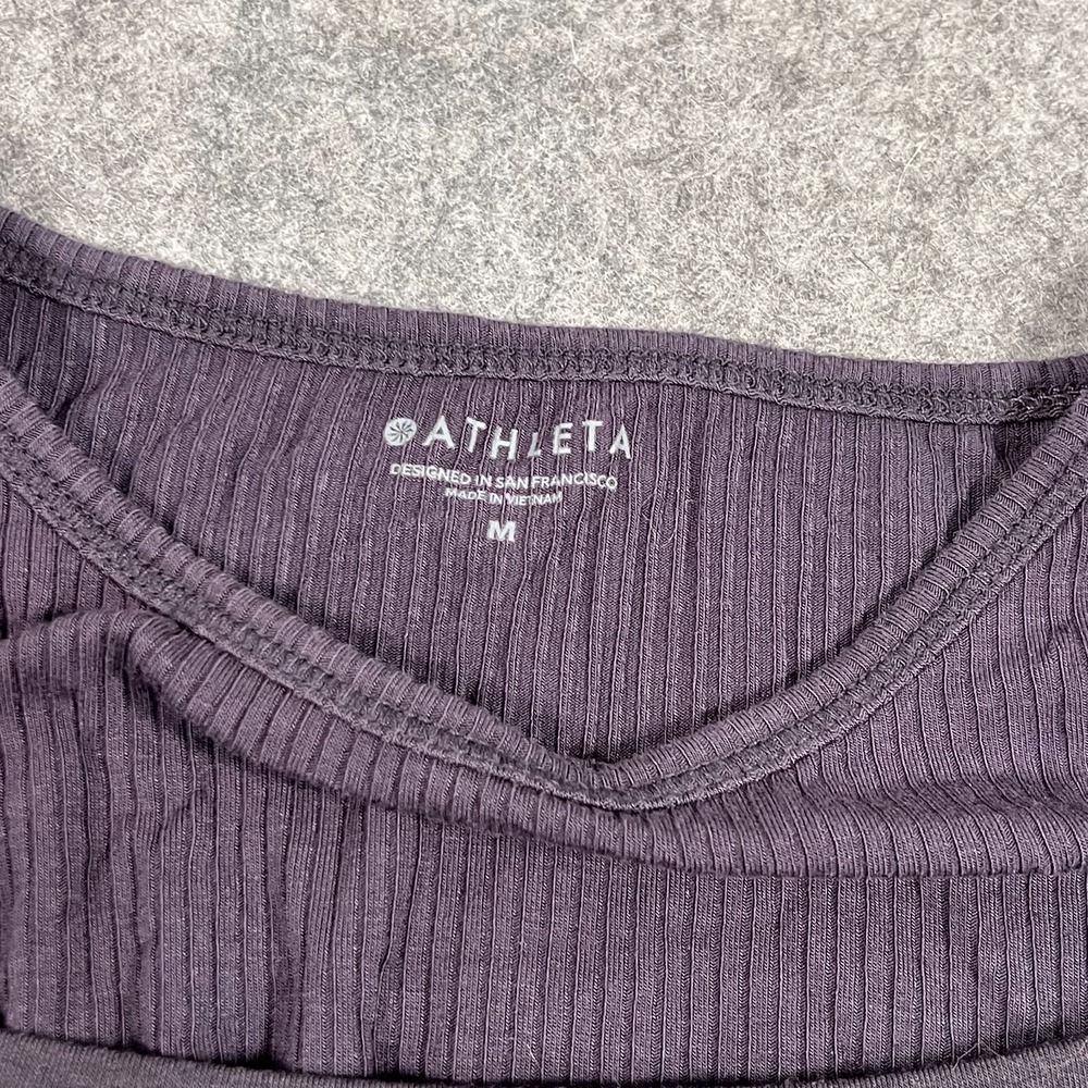 Athleta Spring Night Purple Essence Groove Long Sleeve Shirt Women's Size Medium - Picture 2 of 6
